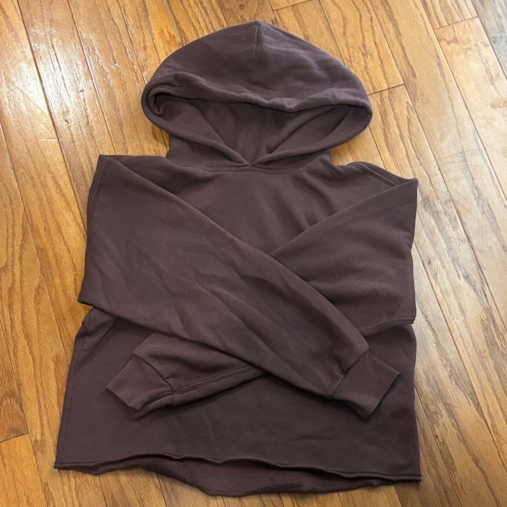 Abercrombie cropped Brown Hoodie Sweater